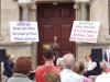 Maura Harrington at Sligo public rally in support of the Rossport Five (2005) 